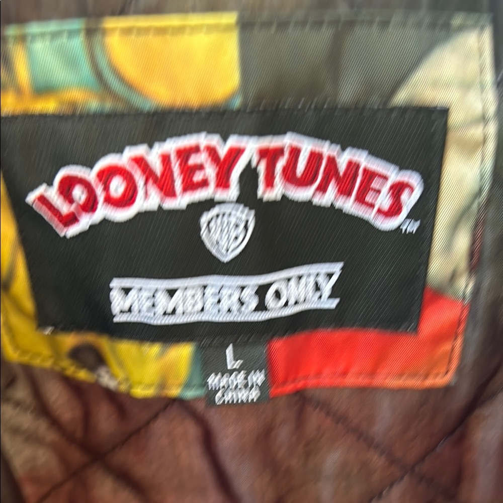 Warner Bros. Colorful Patchwork Bomber Jacket - image 4